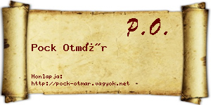 Pock Otmár névjegykártya